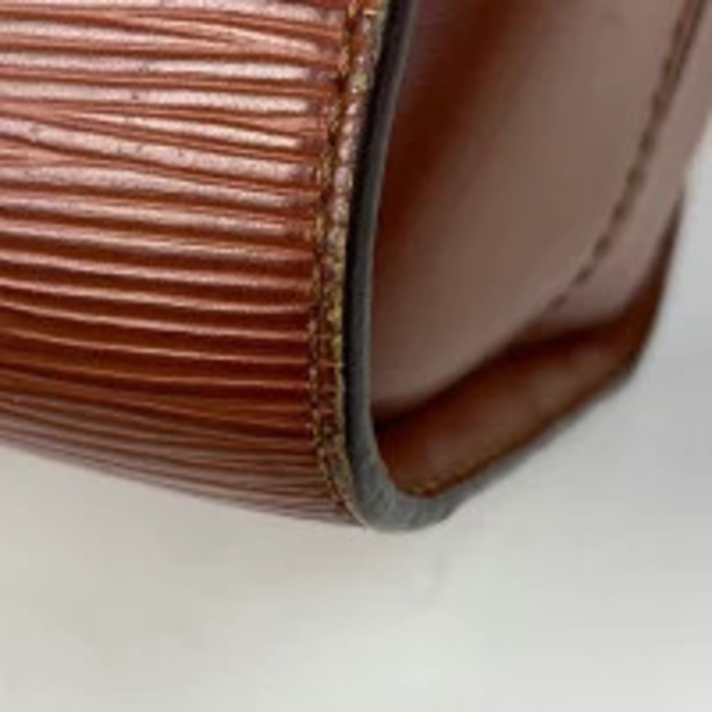 Louis Vuitton Epi Brown Shoulder Tote Kenya Leather Duplex Bag Brown